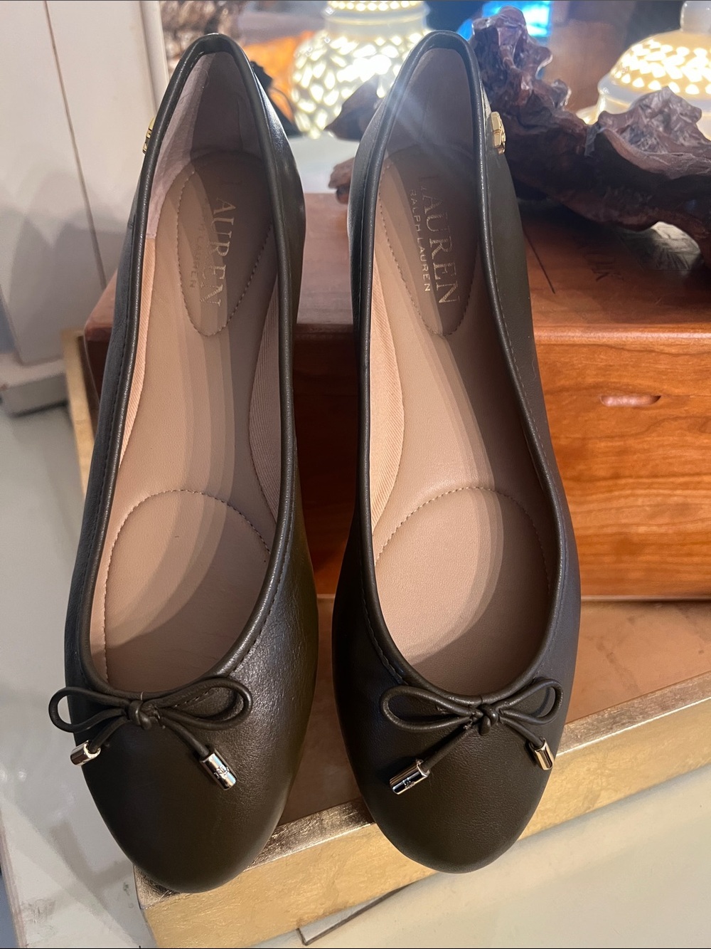 Lauren Ralph Lauren Leather Ballet Flats NWOT